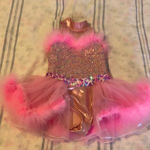 XS little girl’s pink dance outfit